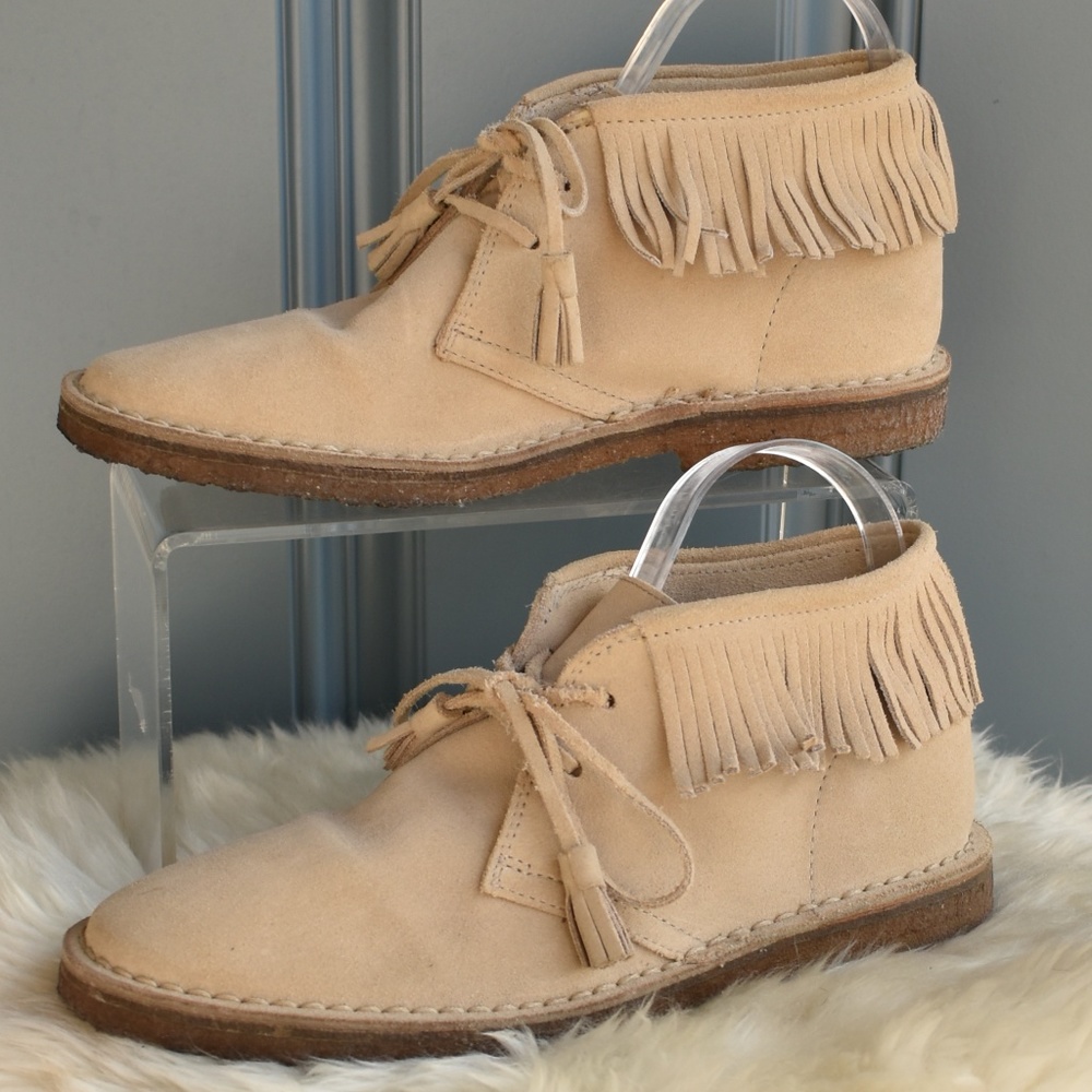 * J. CREW Suede Fringed MacAlister Ankle Boot Sz 8